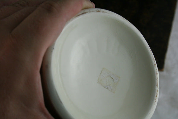 Charles CATTEAU Art Deco Crackle Glaze Ceramic Vase 1930 marked form 1118