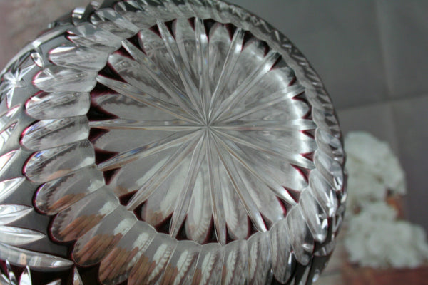 Bohemia Glass CRYSTAL cut Center Bowl 1940's