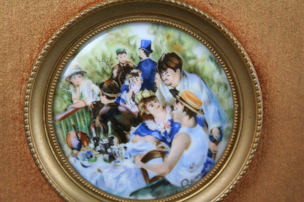 Limoges Miniature painting porcelain d'après Renoir,