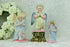 Set of 3 religious angels figurines porcelain 1950s