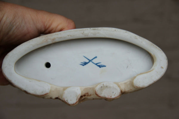 Antique german marked porcelain Statue group piano playing figurines