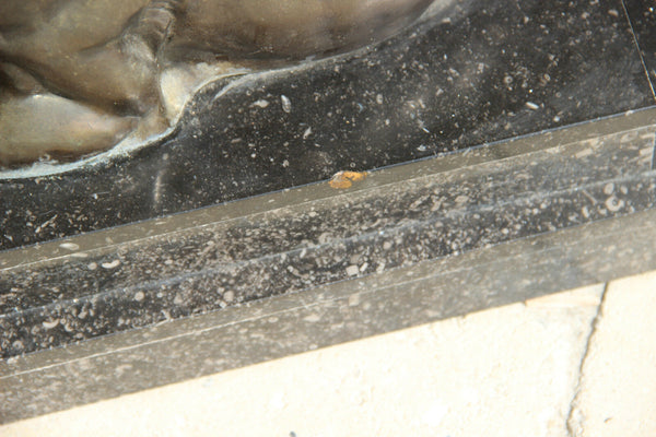 Huge XXL ART DECO 1930 German Sheperd Dog marble spelter bronze Statue sculpture