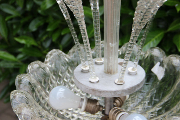 Murano Barovier TOSO 1960 Italian glass leaf chandelier