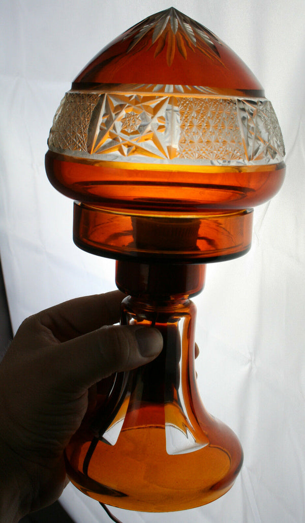 Belgian Glass cutted Crystal lamp very detailed cutting lamp