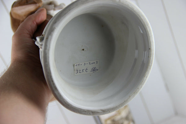 XL Antique French vieux paris porcelain Saint anthony Statue religious figurine