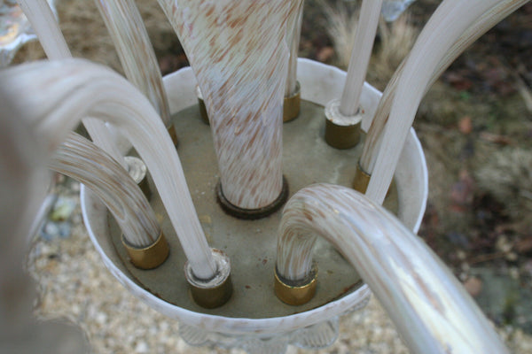 Stunning Italian Venetian Murano glass 1970 mid century Chandelier 5 arms no1