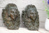 Antique PAIR bronze French  19thc Billiard pocket holder Caryatid portrait putti