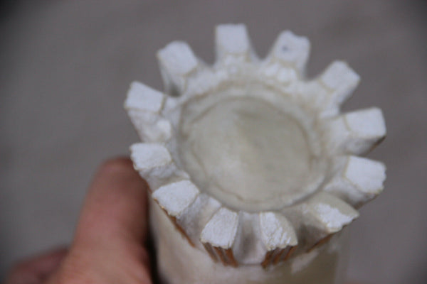 French Art deco antique clalkware Bust Virgin Mary Relgious signed 1920