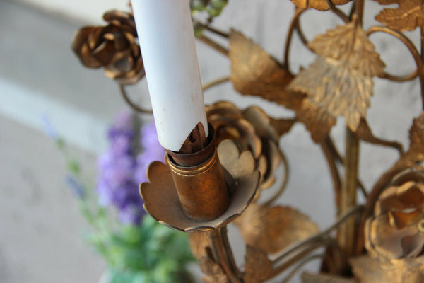 Rare XXL Antique church Altar candelabra Lamp Dragon figurines glass grapes