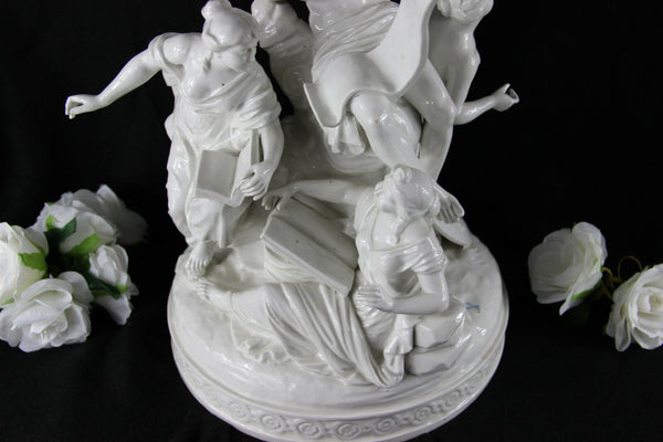 18thc LOCRE Russinger Porcelain Group God Chronos time allegory marked top piece