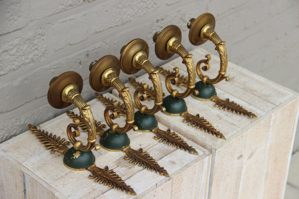 Set 5 French EMPIRE bronze Wall lights sconces