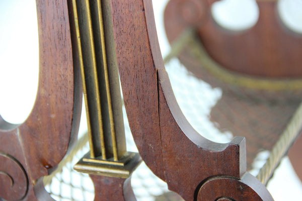 Antique Napoleon III Sewing working table wood carved 1850