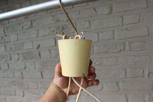 Vintage Mid-Century Teak Chandelier Lamp  Rotaflex Heifetz 1960