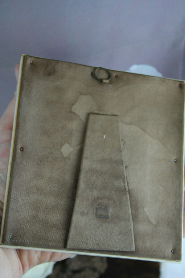 Signed Miniature Portrait of a lady 1930 France antique