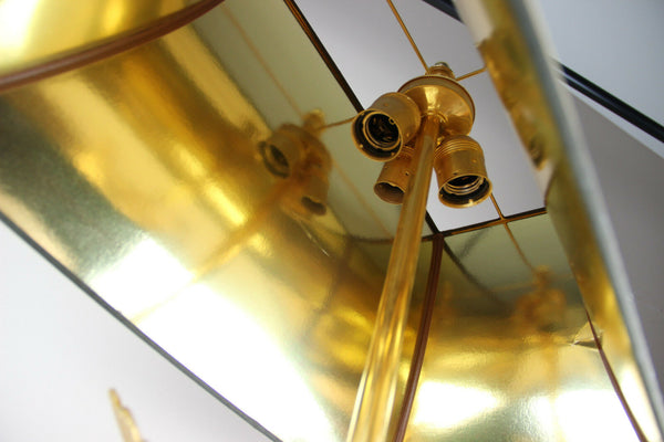 Mid century Bronze eagle Maison Jansen Paris Table lamp Modernist France 1970's