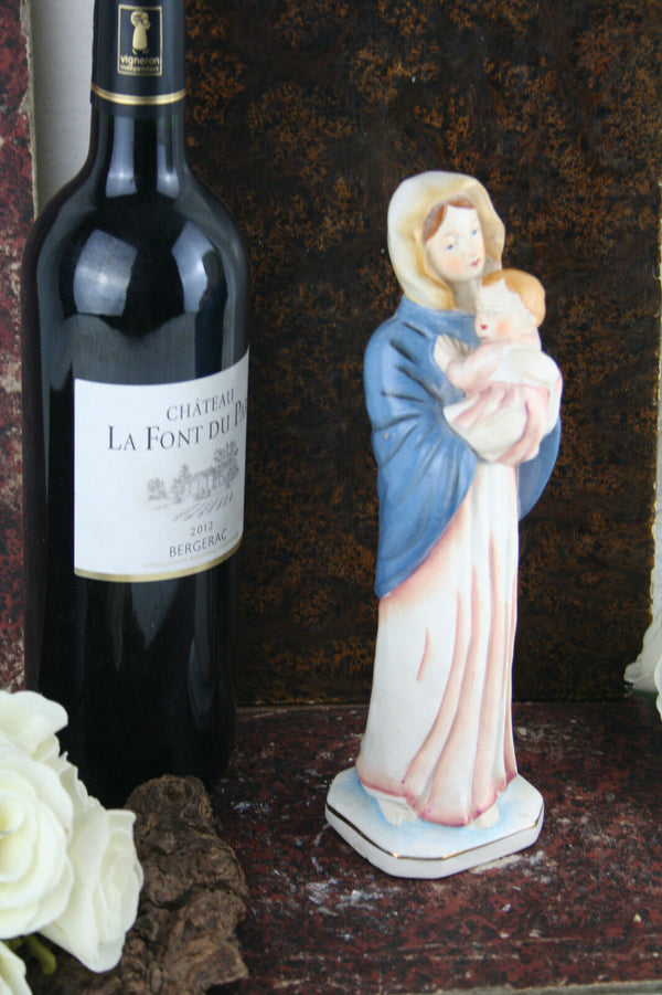 Vintage 50's french porcelain madonna statue