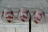Set 3 art deco french glass cut cherry shades