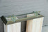 Antique bronze fireplace screen holder base