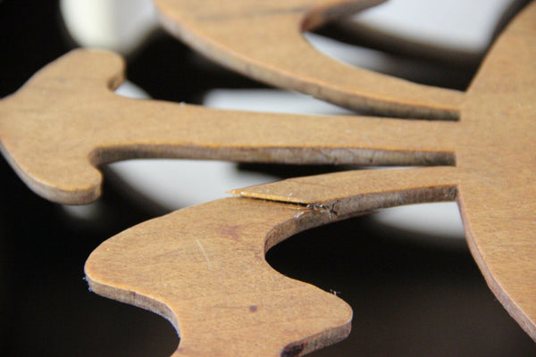 Art nouveau jugendstil wood carved Wall apothecary Kitchen spices cabinet rare