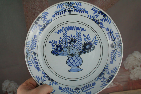 PAIR Delft pottery blue white AK adrian kocks circa 1800 Plate