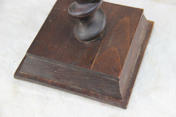 SET RARE gothic Castle Wood black forest barley twist lion sconces wall lights