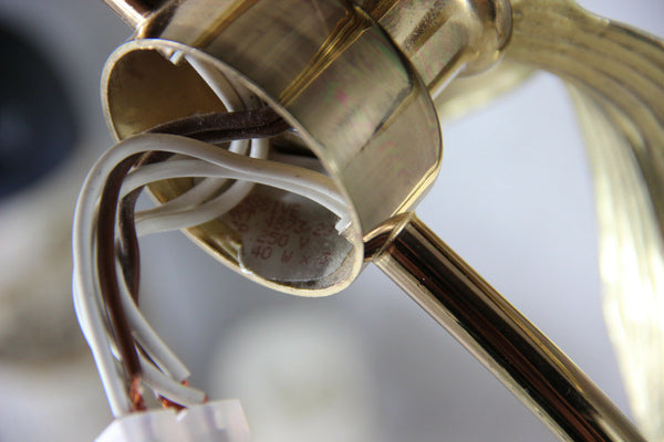 Mid century Brass flower wall Ceiling lamp sconce by massive 1970 Willy Daro