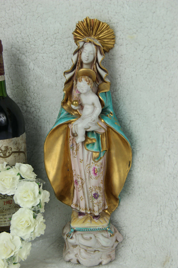 Rare PATTARINO school italian Terracotta Wall madonna religious statue 1960