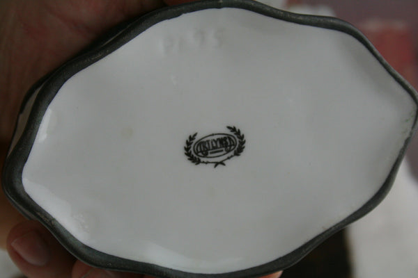 french marked  porcelain bonbonniere candy box floral 1960