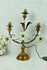 Antique Religious altar church french Lamp opaline lily flowers 3 arms