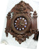 Antique German Black forest wood carved dragon satyr head clock Gothic castle