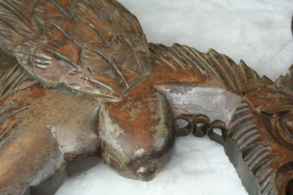 SET 5 Wood Carved Dragon chimaera gothic figurines lights wall sconces chandelie