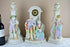 Stunning Mantle Clock Garniture porcelain bisque figurines set 1960 french
