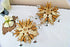 PAIR mid century Wall lights sconces metal leaves gout de maison jansen 70's