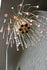 Vintage italian Mid century Murano drops pink clear glass Chandelier 1970 n1