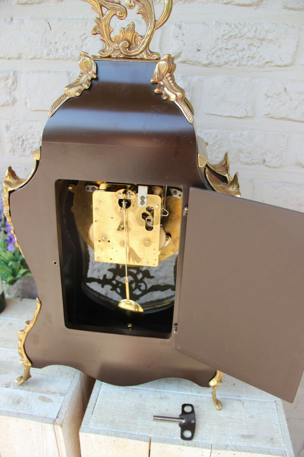 Large Boulle Cartel Mantel clock medusa head bronze ornaments