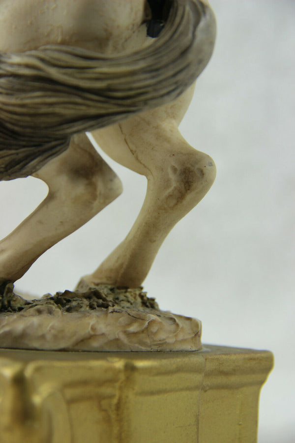 Italian Capodimonte marked Napoleon on horse figurine statue 1970