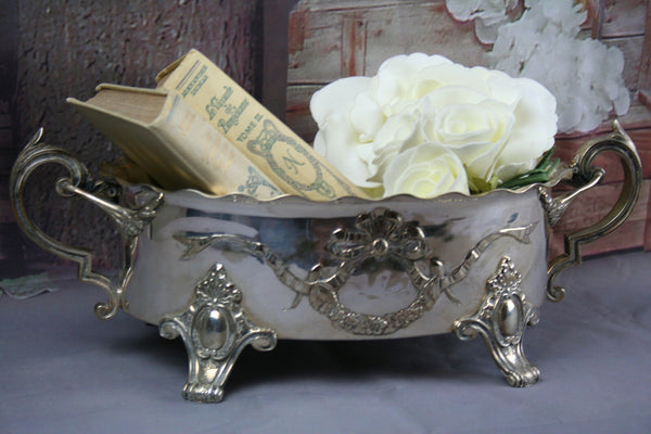 ART nouveau German WISKEMANN signed silver plated Jardiniere planter
