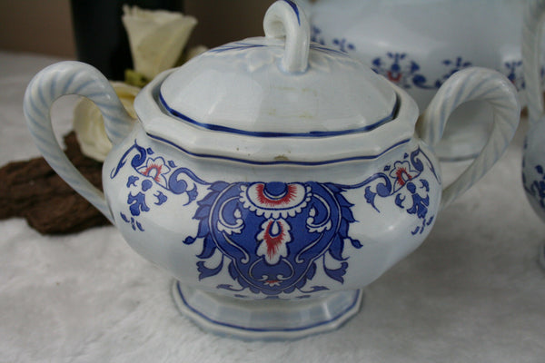 60's VTG French ROUEN signed pottery tea coffee set