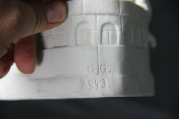 German antique marked Bisque porcelain statue group