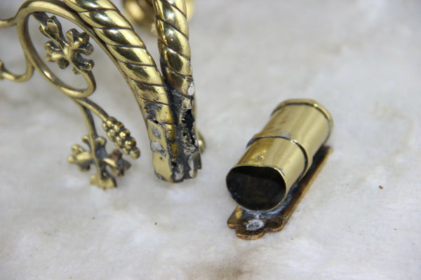 NEO gothic Metal gold gilt Church religious wall candle holder