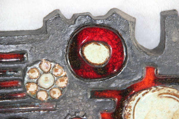 Mid Century Brutalist stoneware Wall Art Sculpture