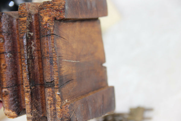 Rare 1880 Antique French Table lamp wood carved gargoyle dragon gothic castle