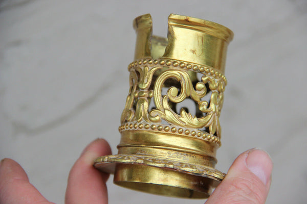 antique french bayeux porcelain vase Lamp floral lady portrait 1900