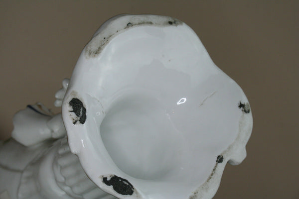 Antique 19thC PAIR vieux paris porcelain floral decor Vases style de Jacob petit