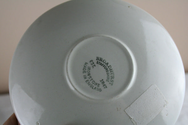 PAIR english staffordshire pocelain transferware cute plates 1970's