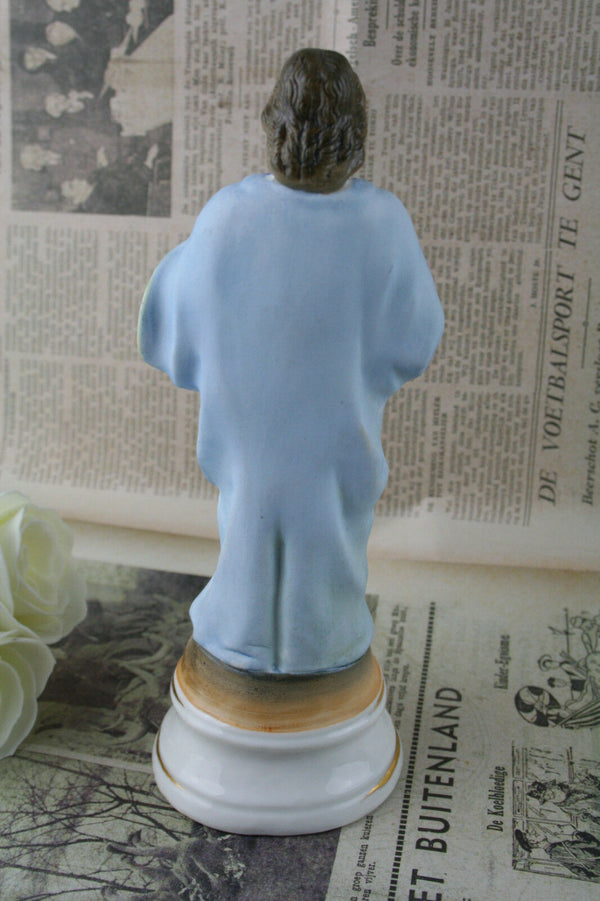 Sacred Heart JEsus Saint religious French bisque porcelain statue
