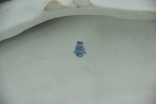 XL German antique UNTERWEISSBACH marked Bisque porcelain group musicians