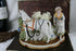 Gorgeous German antique bisque porcelain horse farm girl planter jardiniere