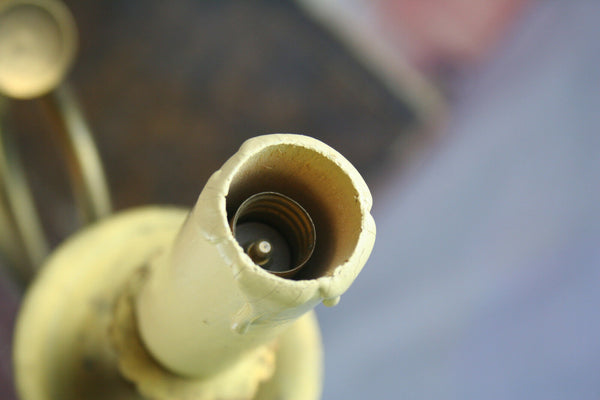 PAIR hunting horn brass 2 arms sconces wall ligts lamp 1920 French