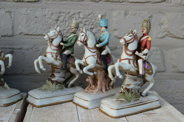 SET 7 NApoleon officer soldier on horse Figurines statues
